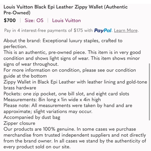 Louis Vuitton Black Epi Leather Zippy Wallet (Authentic Pre-Owned) - Picture 6 of 10